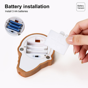 Luces <span class=keywords><strong>con</strong></span> Sensor de <span class=keywords><strong>Movimiento</strong></span> de Madera para Interiores, Funcionan <span class=keywords><strong>con</strong></span> Batería, <span class=keywords><strong>Luz</strong></span> Nocturna LED Adhesiva para Escaleras, Dormitorio - Product Image 5