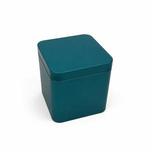Boîte en métal carrée à coins arrondis, multicolore, mate, de qualité alimentaire, pour le stockage du thé et des produits secs, personnalisable - Product Image 3