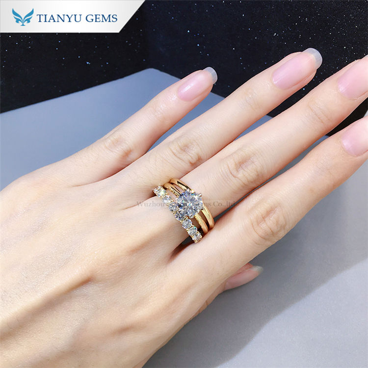 Ensemble de bague diamant 14k Lab