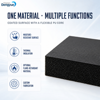 Film simple face enduit PU, éponge imperméable, isolation thermique, résistant au feu, formes personnalisées, découpe OEM/ODM, usine certifiée BSCI ISO