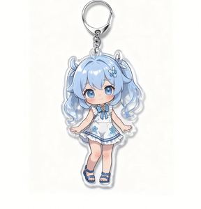 Llavero Flexible de Acrílico Transparente con Doble Holograma Personalizado, Impresión UV, Estilo de Dibujos Animados, Colgante de Anime, Diseño Propio, Material Plástico - Product Image 4