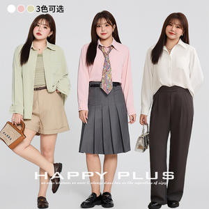 เสื้อเชิ้ตแขนยาวผู้หญิงไซส์ใหญ่ Runqi สีขาวล้วน ปกคอปกผ้าป๊อปลิน ติดกระดุม ทรงหลวม - Product Image 2