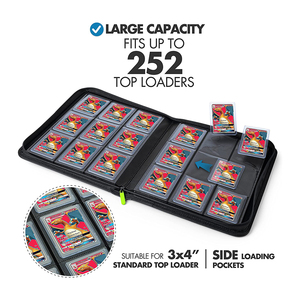 Xác minh Nhà cung cấp Tùy chỉnh cao cấp 9 Túi thẻ Album Top loader chất kết dính PU da dây kéo Chất kết dính Toploader chất kết dính - Product Image 2