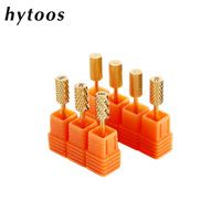 HYTOOS Fraise à ongles en carbure dorée, grande barillette, 3/32, pour manucure, élimination du gel, accessoires de perçage, fournisseur
