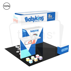 Cabina de exhibición personalizable de tawns 6x6, marco de aluminio, escaparate de tela de tensión de pared de listón reutilizable para exposiciones - Product Image 1