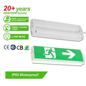 Venta Directa de Fábrica, Lámpara de Emergencia LED Impermeable IP65, Recargable, con Señalización de <span class=keywords><strong>Salida</strong></span>, Tipo Bulkhead SMD - Product Image 1