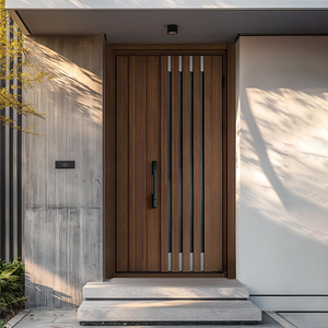 <span class=keywords><strong>Porte</strong></span> en acier de luxe SUNZION avec design sculpté 3D pour les entrées principales des maisons, villas, appartements avec éclairage LED - Product Image 5