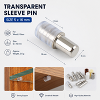 Support en acier transparent de 5 mm pour étagères de vitrine, armoires et organisation de bibliothèques de bureau