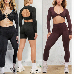 Bin Yousaf LVD116 Solid <b>Plus</b> <b>Size</b> 1 Piece Spandex/Nylon Quick-drying <b>Yoga</b> Bra & Running <b>Pants</b> for Women - Product Image 3