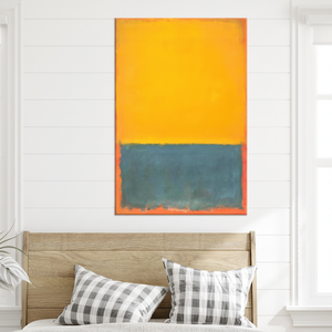 Rothko Inspired Abstract Canvas: Bold Yellow & Blue Print,<b>WRAPPED</b> CANVAS - Product Image 3
