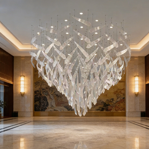 Lampadario a Candela Vintage di Lusso DUOMEIJU in Stile Nordico, a Forma di Albero Cromato, Grande Lampada a LED Personalizzata per Centri Commerciali e Hotel Moderni - Product Image 5