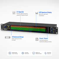 Égaliseur graphique audio professionnel AOFO EQ31SUB, processeur de son 31 bandes, sortie pour subwoofer néodyme métallique 350W