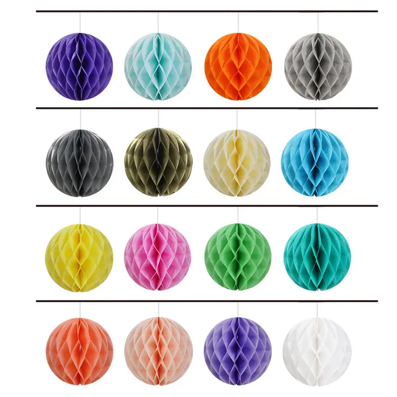 Waben blumen kugeln Party Waben kugel dekorationen Papier gewebe Pom Poms für Baby party Geburtstag Hochzeit Home Decor