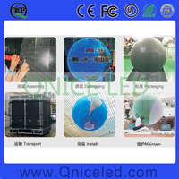 Fabricante ShenZhen Pantalla de esfera LED Ángulo de visión de 360 grados Globo LED 0,2 m 0,3 m 0,5 M 1M 1,2 m 1,5 m 2M Diámetro Bola de video LED