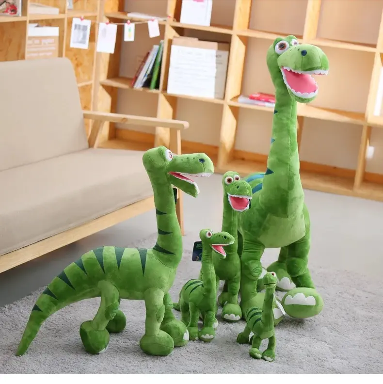 mu Schlussverkauf kühle gefüllte grüne Dinosaurier-Push-Spielzeug große Größe weiches Schlafkissen Kinder Tyrannosaurus Rex-Ragpuppe