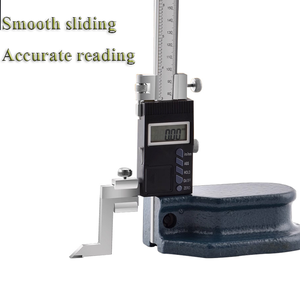 300มม. 500มม. 600มม. สแตนเลสสตีลเกจวัดความสูงดิจิตอลปลายคาร์ไบด์แบบปรับละเอียดพร้อมฐานจับง่าย - Product Image 3