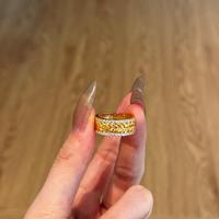 Bague en argent sterling 925 avec zircon cubique, style hip-hop Dylam, largeur 8,5 mm, motif en chevrons spacieux