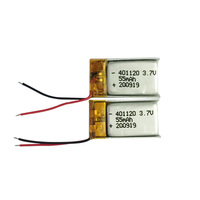 Batterie au lithium polymère 3.7V pour casque et appareils auditifs 401020/401120/401220 Cellules de poche rechargeables 55mAh/70mAh/80mAh
