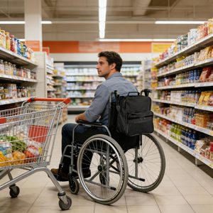 Factory Wheelchair Bags <b>Tool</b> <b>Trolley</b> Bag for Wheelchair Rear Waterproof Large Capacity Lightweight Electric Wheelchair Bags - Product Image 3