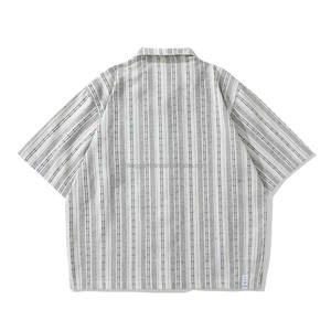 Camisa de Franela de Alta Calidad Personalizada para Hombre, Corte Cuadrado, Estilo Casual a la Moda, Manga Corta, con Botones - Product Image 2