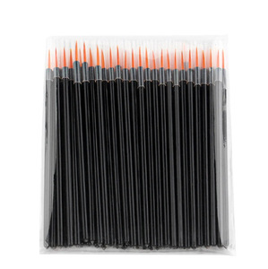 50 pinceaux jetables à pointe fine en nylon pour eye-liner, outils d'application de maquillage pour les yeux - Product Image 4