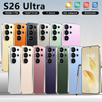 Teléfono Inteligente S26 Ultra 5G Original Desbloqueado, 16GB+1TB, 7.3'', 8000mAh, Android 15, Doble SIM, Multi-idioma