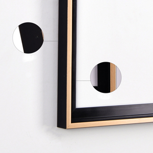 Bán Sỉ Khung Vải Bố Gỗ Trơn Cổ Điển Đơn Giản Màu Đen 66H * 35W Kiểu Cổ Điển Đặt Làm Tranh - Product Image 6