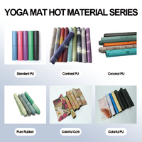 Ensemble de tapis de yoga Nicegood personnalisé avec étiquette imprimée, respectueux de l'environnement, en caoutchouc naturel et liège, avec roue, sangle et bloc