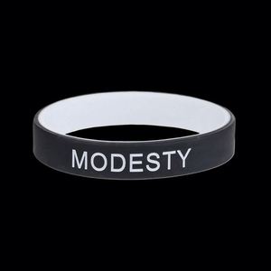 Bracelet de haute qualité en silicone, motif Bonne Nature Humaine, Modestie, Sagesse, Bravoure, Gentillesse, Honnêté - Product Image 2