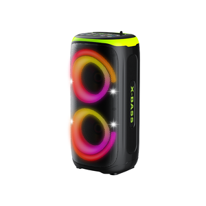 Altavoz Portátil <span class=keywords><strong>Karaoke</strong></span> X-Bass con 1 Micrófono Inalámbrico, Bocina con Doble Anillo de Luz RGB para Fiestas al Aire Libre - Product Image 4