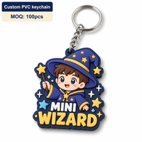 Porte-clés personnalisé en PVC souple 3D, caoutchouc, OEM, ODM, vente en gros, cadeau promotionnel, porte-clés en caoutchouc à personnage, breloques de sac, porte-clés 3D