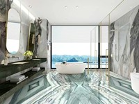GOLDTOP Luxuriöse Polierte Grüne Quarzit-Marmorfliesen mit Smaragd-Aderung für Modernes Design Innen-/Außenbereich Wasserfallinseln