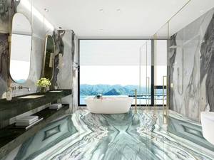 GOLDTOP - Baldosas de Cuarzo Verde Pulido de Lujo con Vetas Esmeralda para Diseño Moderno, Uso Interior/Exterior, Islas de Cocina - Product Image 4