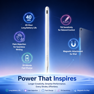 Lápiz Óptico Magnético Inteligente con Rechazo de Palma, Punta Reemplazable y Detección de Ángulo de Inclinación para Tablet 10/9/8/7/6 - Product Image 1