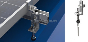 Système de montage sur toit en acier et aluminium avec pieds en L Supports de montage pour modules PV Structure de support de panneau Utilisation commerciale à domicile - Product Image 2