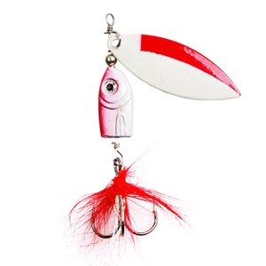 Esca Metallica Rotante con Piume - Spinnerbait a Lunga Gittata con Ami per Spigola e Pesca in <span class=keywords><strong>Mare</strong></span> - Product Image 3