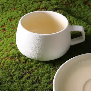WEIYE Nordic seramik bardak ve altlıklar kolu yaratıcı özelleştirilmiş özel logo porselen kahve fincanı set modern kumtaşın kupa