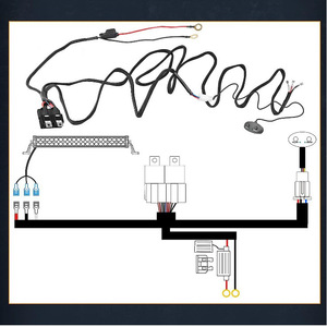ชุดสายไฟสำหรับไฟทำงานแบบออฟโรด พร้อมสวิตช์ควบคุมสองสี ใช้ไฟ DC 12V มาตรฐาน IP65 สำหรับไฟ LED บาร์ - Product Image 4