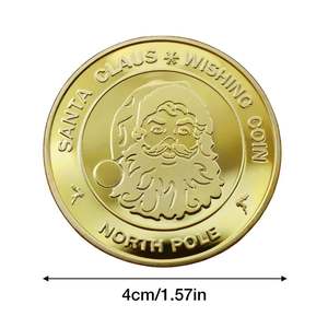 <span class=keywords><strong>Babbo</strong></span> <span class=keywords><strong>natale</strong></span> Wishing Coin da collezione placcato oro Souvenir Coin North Pole Collection Gift Merry Christmas moneta commemorativa - Product Image 4