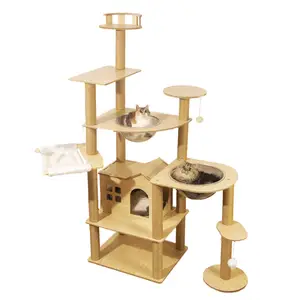 2024 New XXL Pet Cat Tree für große Katzen Haus Scratcher Tower Sisal Blume Wand Scratch Cando Bett Kratz baum Designer