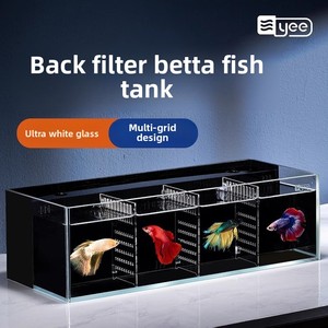 Pecera <span class=keywords><strong>YEE</strong></span> Ultra-Blanca <span class=keywords><strong>para</strong></span> Bettas, con Múltiples Compartimentos, Filtro Trasero Silencioso, Pequeña, Ecológica, con <span class=keywords><strong>Bomba</strong></span> - Product Image 4