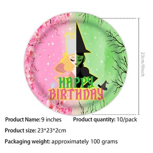 Verjaardagsfeest Decoraties Heks Thema Wegwerp Feestartikelen Servetten Papieren Borden Tafelkleden Feestdecoratie Sets - Product Image 5