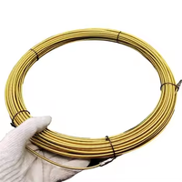 SHUOQI Enfileur de câble électrique 5m Outil d'extraction de câble Tiges de traction à travers le mur Conduit Fil Ressort Acier Poisson Bande 4MM Diamètre