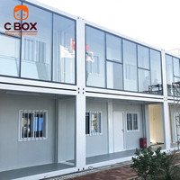 Maison conteneur Cbox en kit, personnalisable, à deux étages, modulaire, pour dortoir de chantier ou bureau préfabriqué