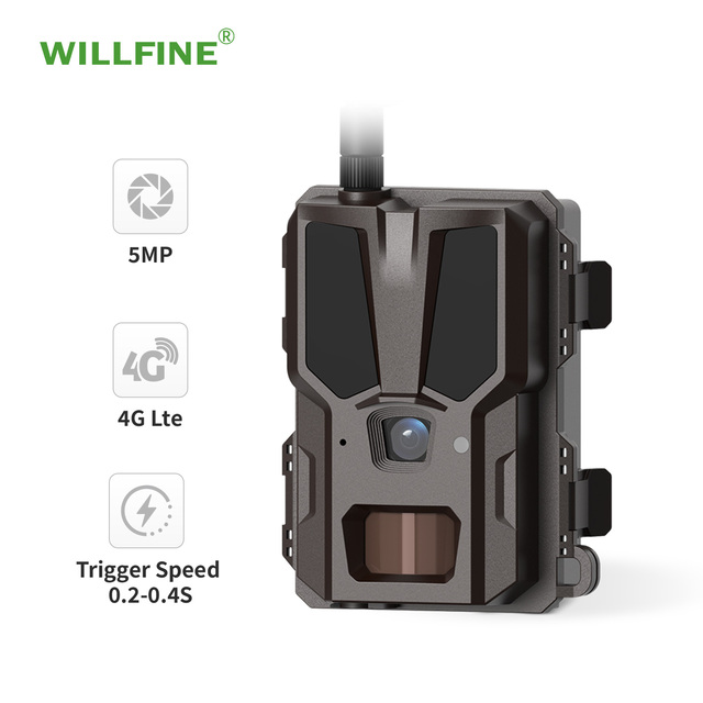 Durable 4G Trail Hunting Camera, 5MP 1080P  AI Super Resolution Image Upscaling, 0.2s-0.4s Trigger IP66 Waterproof