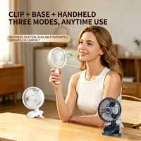 Ventilateur de bureau multifonctionnel 4 en 1, mini ventilateur USB Type C à clipser, ventilateur portable suspendu avec minuterie 1H 2H 4H 8H, ventilateur personnel silencieux pour chambre à coucher
