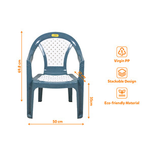 PP Rattan Weave <b>Stackable</b> Lightweight Durable Outdoor <b>Garden</b> Dining <b>Chair</b> Modern Design Tapered Legs Waterproof Eco-Friendly - Product Image 6