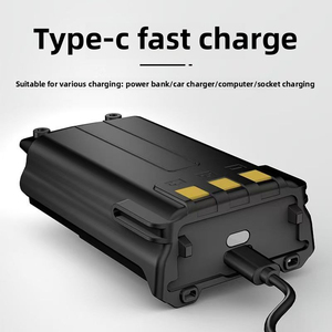 بطارية اتصال لاسلكي عالية السعة من Baofeng بطارية ليثيوم شحن سريع من النوع c للهاتف البيني Baofeng UV5R mAh