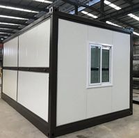 Maison conteneur de luxe préfabriquée en acier, portable, pliable, moderne et respirante, de 20 et 40 pieds, prête à l'emploi pour usage en cour.