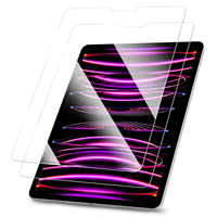 Protection d'écran en verre trempé anti-rayures de qualité AAA 9H 2.5D avec colle intégrale pour tablette iPad Pro 12,9 pouces 2018/2020/2021/2022